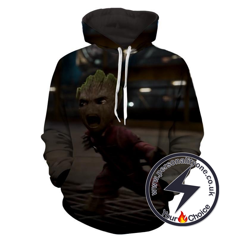 Baby Groot 3D - Guardian Of Galaxy Hoodies